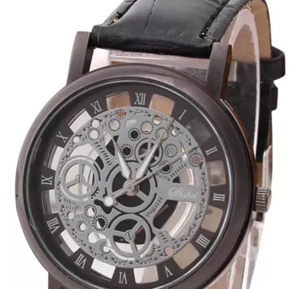 Men's Steampunk Stainless Steel Quartz Wrist Watch - Picture 4 of 8